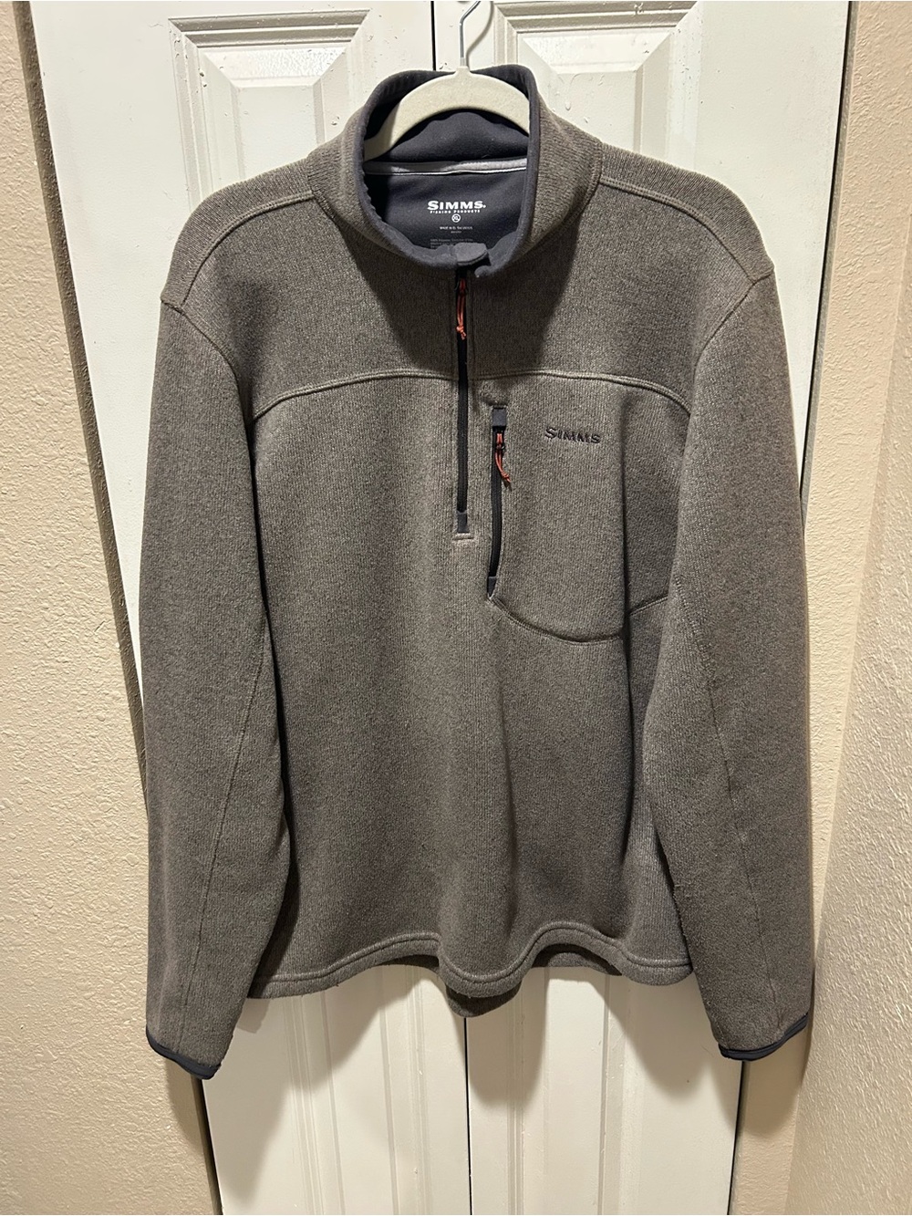 Simms Fishing Men’s RiverShed Half Zip Fleece Sweater , XL